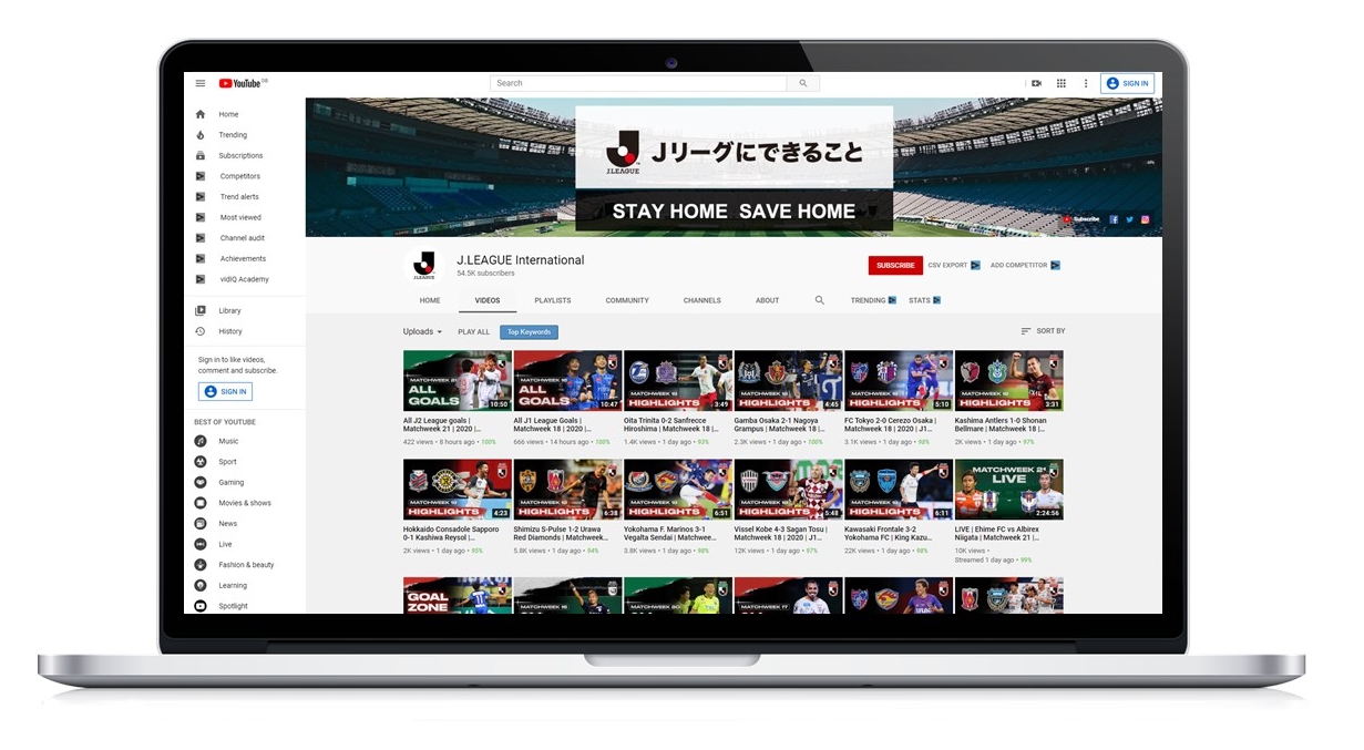 J.League announces a selection of J1 matches available live on their International YouTube channel 